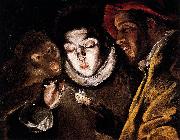 El Greco Allegory with a Boy Lighting a Candle in the Company of an Ape and a Fool oil painting